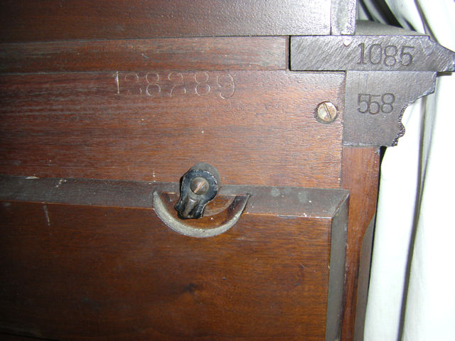 Serial Number 128289 stamped into back of Top Rail