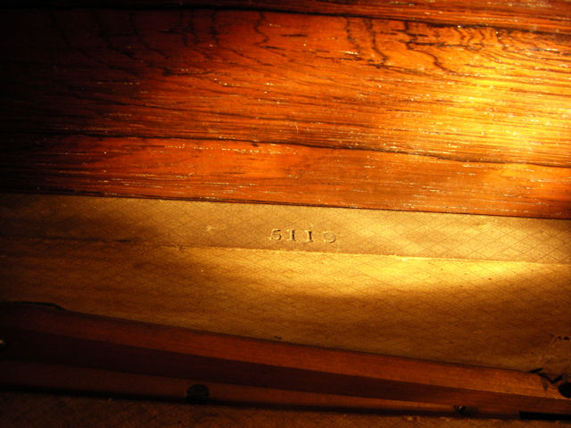 Melodeon Serial Number 5119 closeup