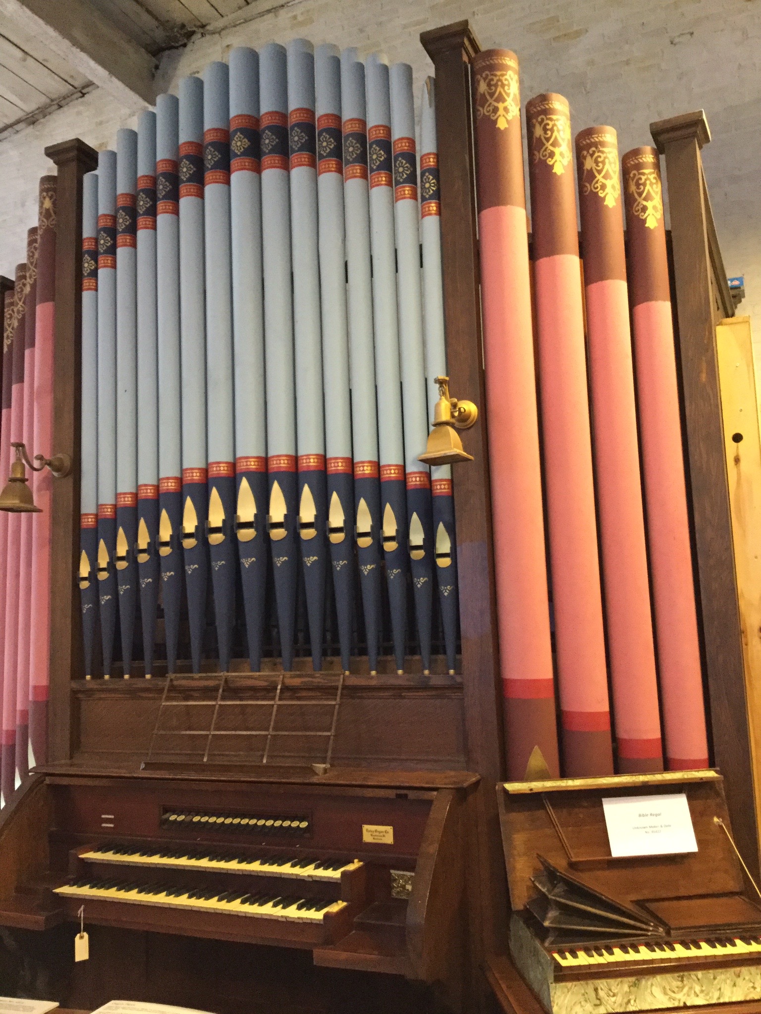 Pipe Organ with Colorful Pipes